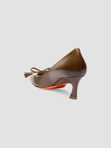 Santoni Women's Adri 55MM Leather Pumps - Light Brown - Size 12 | Thumbnail 4