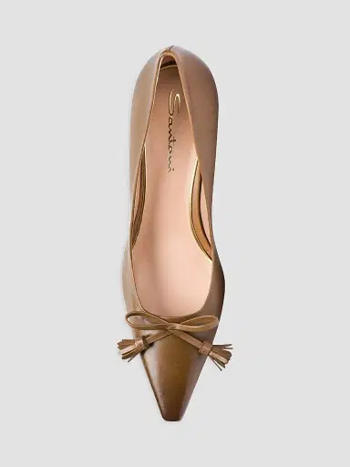 Santoni Women's Adri 55MM Leather Pumps - Light Brown - Size 12 | Thumbnail 5