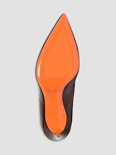Santoni Women's Sibil 85MM Patent Leather Stiletto Pumps - Brown - Size 12 | Thumbnail 6