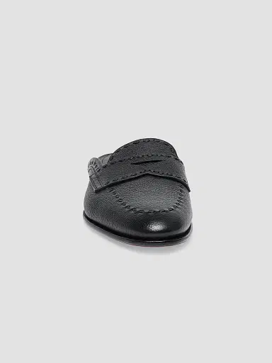 Santoni Women's Marlen Leather Mules - Black - Size 12 | Thumbnail 3 Santoni Women's Marlen Leather Mules - Black - Size 12 | Thumbnail 3