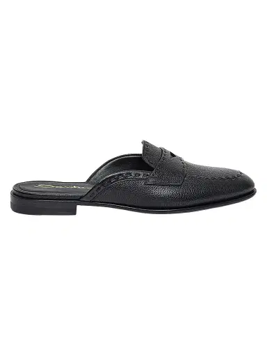 Santoni Women's Marlen Leather Mules - Black - Size 12 | Thumbnail 1 Santoni Women's Marlen Leather Mules - Black - Size 12 | Thumbnail 1