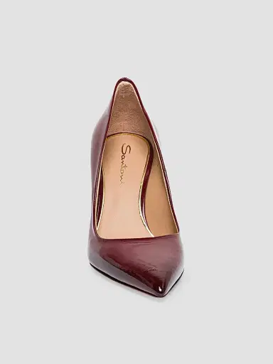 Santoni Women's Sibil 85MM Patent Leather Stiletto Pumps - Red - Size 12 | Thumbnail 3