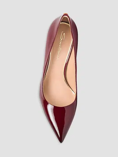 Santoni Women's Sibil 85MM Patent Leather Stiletto Pumps - Red - Size 12 | Thumbnail 5