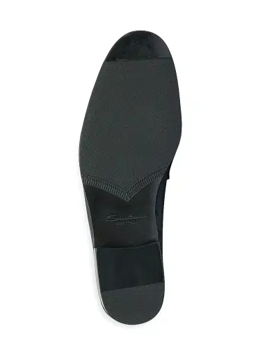Santoni Women's Carla Suede Penny Loafers - Navy Blue - Size 12 | Thumbnail 6 Santoni Women's Carla Suede Penny Loafers - Navy Blue - Size 12 | Thumbnail 6
