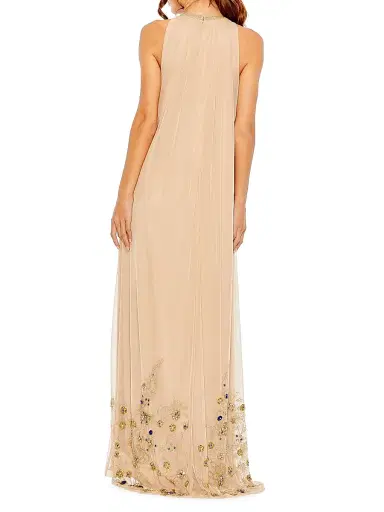 Mac Duggal Women's Embellished Tulle Trapeze Gown - Beige Gold - Size 20 | Thumbnail 2 Mac Duggal Women's Embellished Tulle Trapeze Gown - Beige Gold - Size 20 | Thumbnail 2
