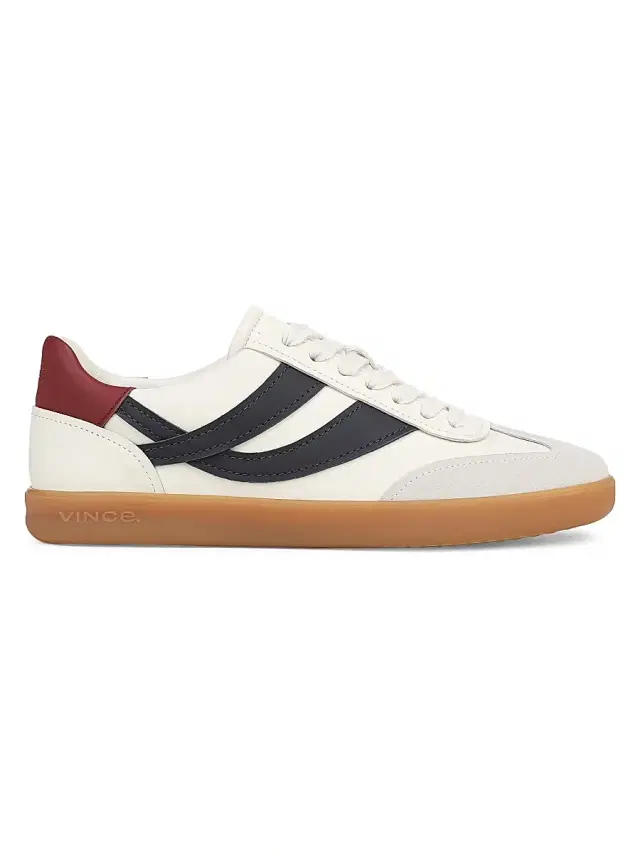 Vince Women's Oasis Leather Lace-Up Sneakers - Cosmic Blue