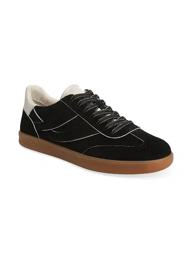 Vince Women's Oasis Edge Paint Suede Low-Top Sneakers - Black - Size 11 | Thumbnail 2