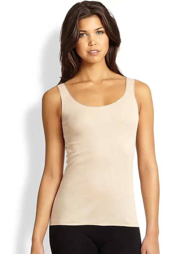Hanro Women's Cotton Seamless Tank Top - Skin