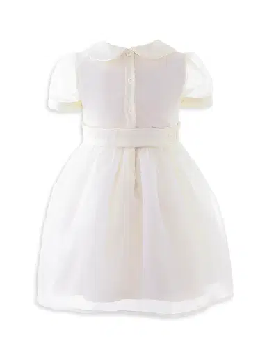 Rachel Riley Little Girl's & Girl's Organza Pintuck Dress - White | Thumbnail 2 Rachel Riley Little Girl's & Girl's Organza Pintuck Dress - White | Thumbnail 2