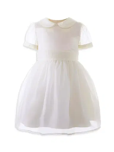 Rachel Riley Little Girl's & Girl's Organza Pintuck Dress - White | Thumbnail 1 Rachel Riley Little Girl's & Girl's Organza Pintuck Dress - White | Thumbnail 1