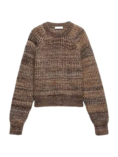 Prada Women's Wool and Cashmere Crew-Neck Sweater - Brown | Thumbnail 1 Prada Women's Wool and Cashmere Crew-Neck Sweater - Brown | Thumbnail 1