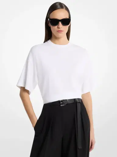 Michael Kors Collection Shaun Stretch Viscose T-Shirt | Thumbnail 2 Michael Kors Collection Shaun Stretch Viscose T-Shirt | Thumbnail 2