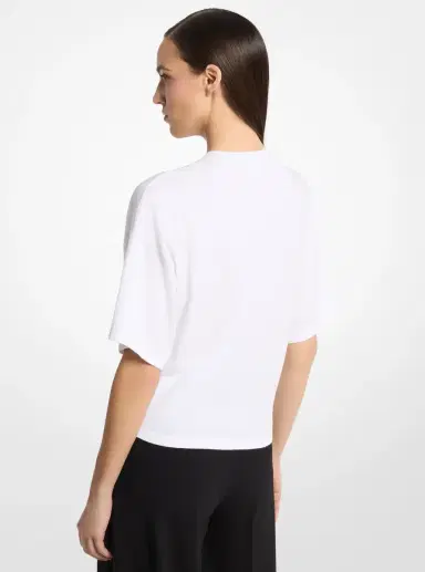 Michael Kors Collection Shaun Stretch Viscose T-Shirt | Thumbnail 3 Michael Kors Collection Shaun Stretch Viscose T-Shirt | Thumbnail 3