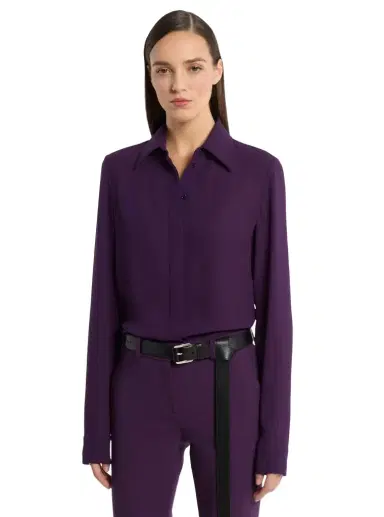 Michael Kors Collection Hansen Silk Georgette Shirt | Thumbnail 1 Michael Kors Collection Hansen Silk Georgette Shirt | Thumbnail 1