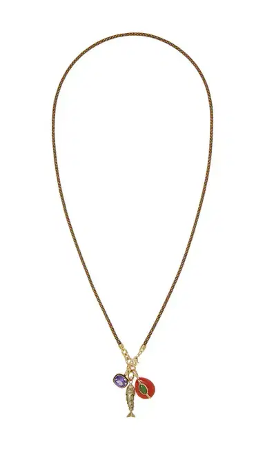 Roxanne Assoulin The Cubic Triple Charm Cord Pendant Necklace | Thumbnail 2