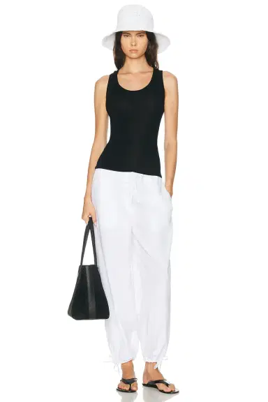 TOTEME Drawstring Cotton Trouser | Thumbnail 5 TOTEME Drawstring Cotton Trouser | Thumbnail 5