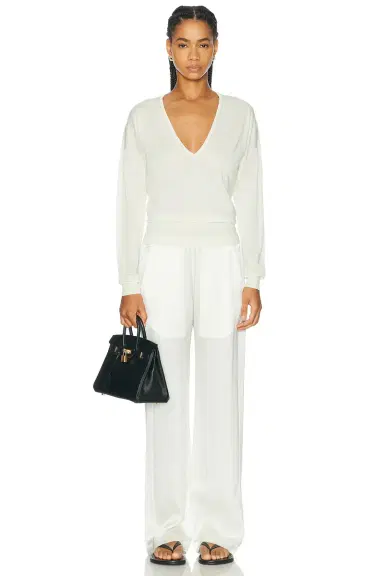 RENGGLI Silk Cashmere V-Neck Sweater | Thumbnail 4 RENGGLI Silk Cashmere V-Neck Sweater | Thumbnail 4