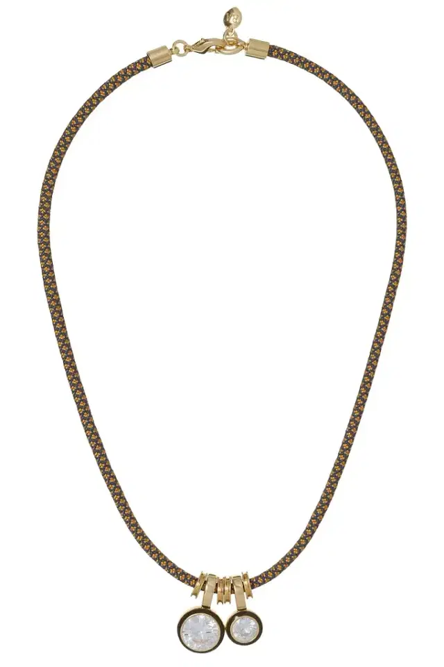 Roxanne Assoulin The Cubic Drop Cord Necklace