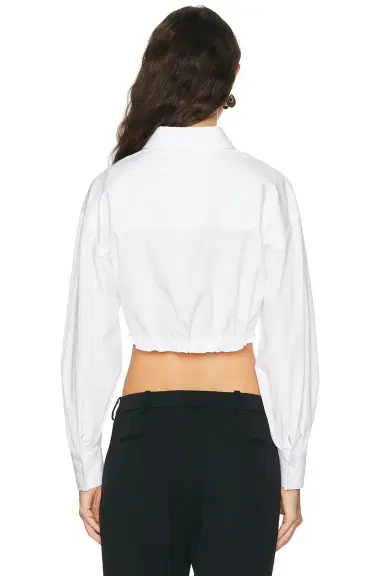 Carolina Herrera Long Sleeve Button Down Cropped Top | Thumbnail 3 Carolina Herrera Long Sleeve Button Down Cropped Top | Thumbnail 3