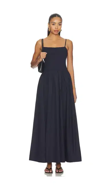 susana monaco Poplin String Drop Waist Maxi Dress | Thumbnail 1 susana monaco Poplin String Drop Waist Maxi Dress | Thumbnail 1