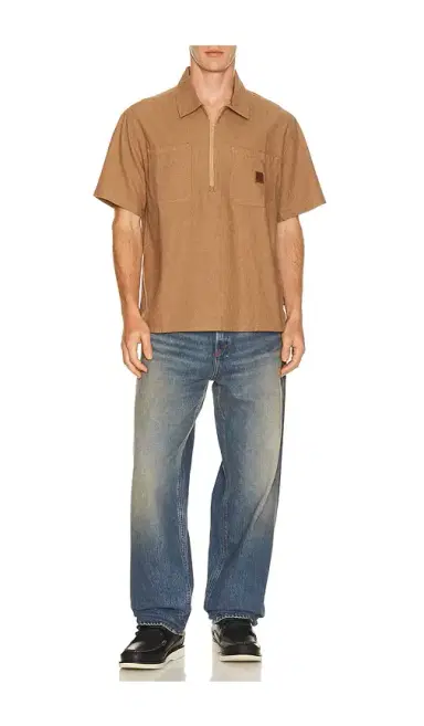 Brixton Brakeman Half Zip Short Sleeve Shirt | Thumbnail 3 Brixton Brakeman Half Zip Short Sleeve Shirt | Thumbnail 3