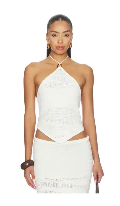 SEVEN WONDERS Wrenley Halter Tie Knit Top | Thumbnail 1