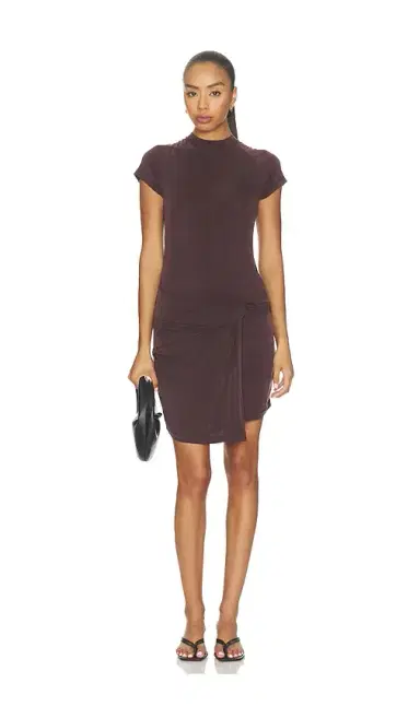 AGOLDE Draped Overlay Raglan Sleeve Mini Dress | Thumbnail 1 AGOLDE Draped Overlay Raglan Sleeve Mini Dress | Thumbnail 1
