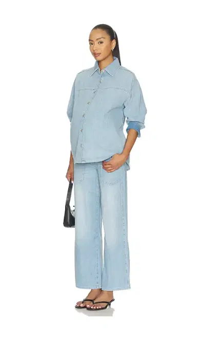 DL1961 X Bumpsuit Hepburn Wide Leg High Rise Maternity Jeans | Thumbnail 5 DL1961 X Bumpsuit Hepburn Wide Leg High Rise Maternity Jeans | Thumbnail 5