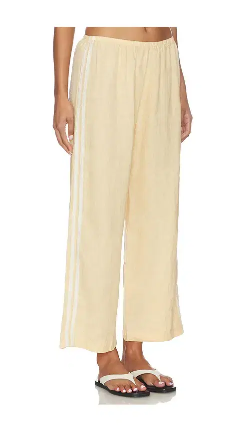 The Linen Crop Racer Stripe Pant