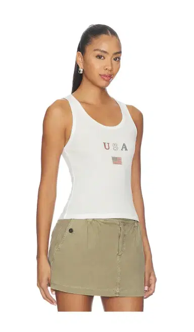 The Laundry Room Lil Usa Flag Rib Tank | Thumbnail 2