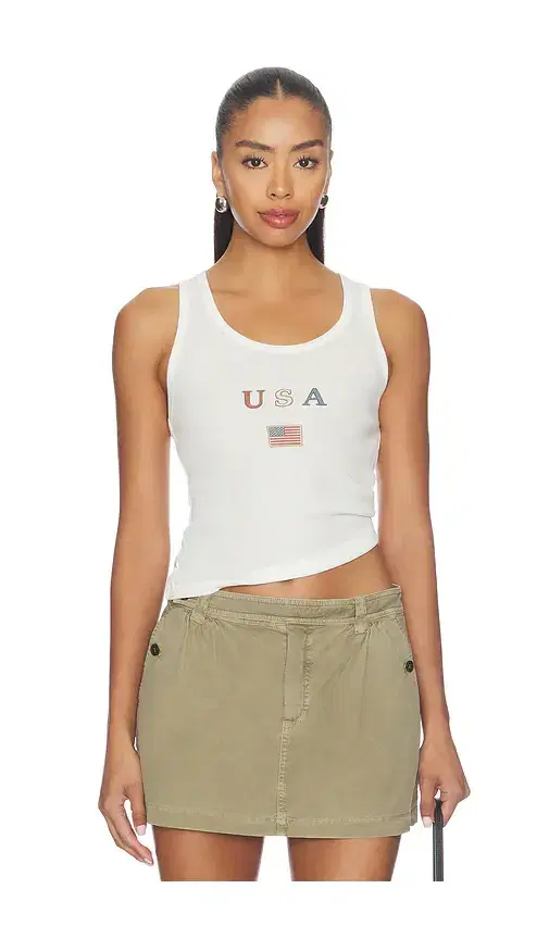 Lil Usa Flag Rib Tank