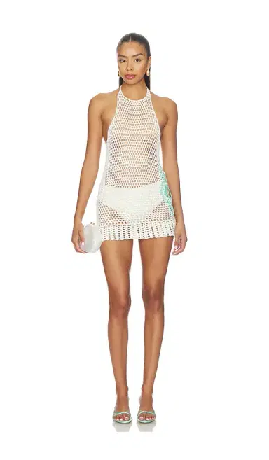 MORE TO COME Sade Crochet Mini Dress | Thumbnail 2
