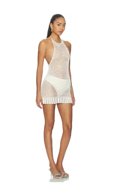 MORE TO COME Sade Crochet Mini Dress | Thumbnail 3