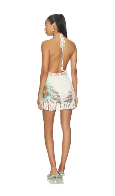 MORE TO COME Sade Crochet Mini Dress | Thumbnail 4