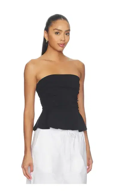 susana monaco Tube Gathered Flare Top | Thumbnail 2
