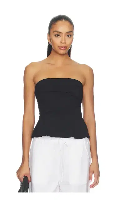 susana monaco Tube Gathered Flare Top | Thumbnail 1