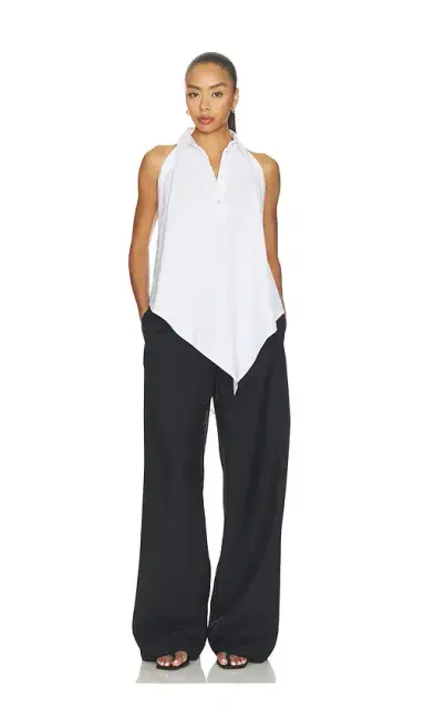 Helmut Lang Collar Scarf Top | Thumbnail 4 Helmut Lang Collar Scarf Top | Thumbnail 4
