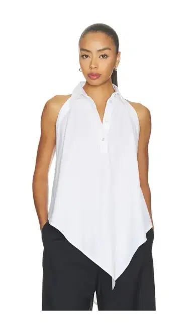 Helmut Lang Collar Scarf Top | Thumbnail 1 Helmut Lang Collar Scarf Top | Thumbnail 1