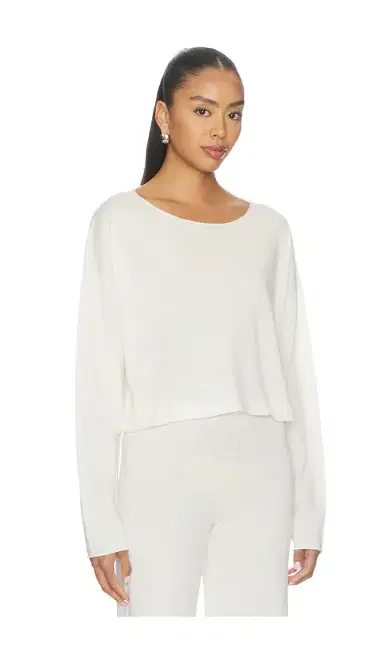 ÉTERNE Cropped Boatneck Top | Thumbnail 2