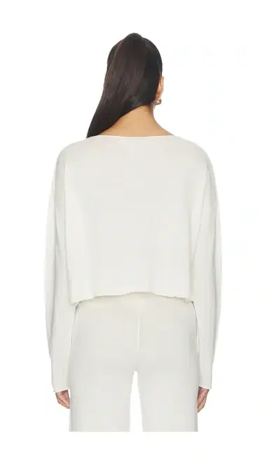 ÉTERNE Cropped Boatneck Top | Thumbnail 3