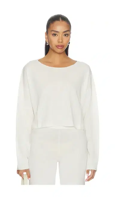 ÉTERNE Cropped Boatneck Top | Thumbnail 1
