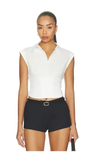 Alice + Olivia Alice + Olivia Kim Paneled Corset Fitted Top | Thumbnail 1 Alice + Olivia Alice + Olivia Kim Paneled Corset Fitted Top | Thumbnail 1