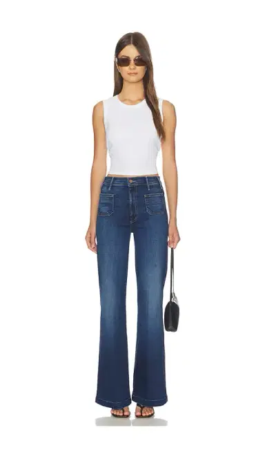 Mother Lil Petite Hustler Roller Patch Pocket Sneak Jeans | Thumbnail 5 Mother Lil Petite Hustler Roller Patch Pocket Sneak Jeans | Thumbnail 5