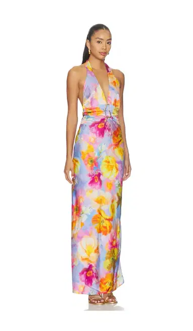 Show Me Your Mumu Deep V Maxi Dress | Thumbnail 2 Show Me Your Mumu Deep V Maxi Dress | Thumbnail 2