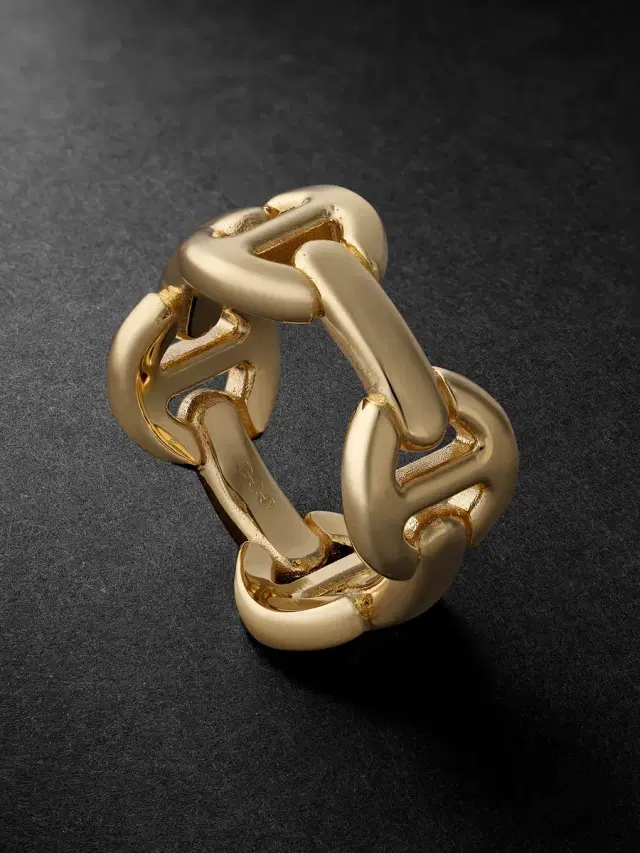 Hoorsenbuhs Quad Link 18-Karat Gold Ring - Men
