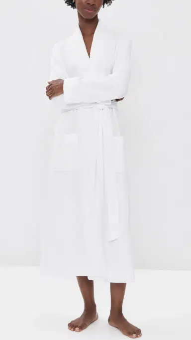 Petite Plume uxe Pima Cotton Ophelia Robe White | Thumbnail 2 Petite Plume uxe Pima Cotton Ophelia Robe White | Thumbnail 2