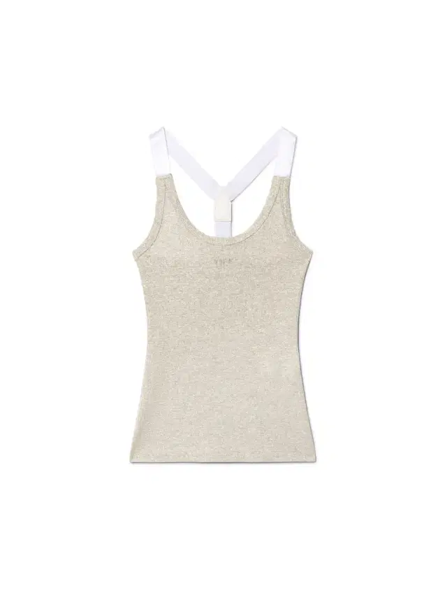 Off-White Silver Lurex Tank Top