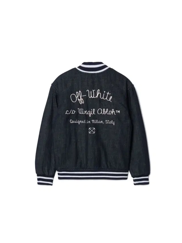 Off-White Script Denim Varsity Jacket