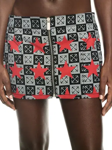 Off-White Printed Star Denim Skirt | Thumbnail 5