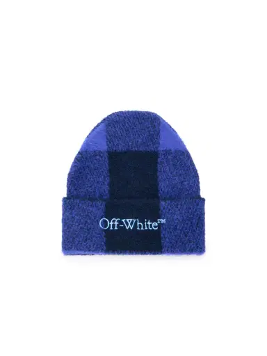 Off-White Bookish Check Beanie | Thumbnail 1 Off-White Bookish Check Beanie | Thumbnail 1
